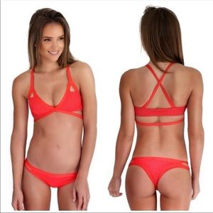 Vitamin A x Helen Owen red bikini